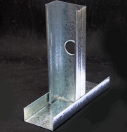 Metal track with hem