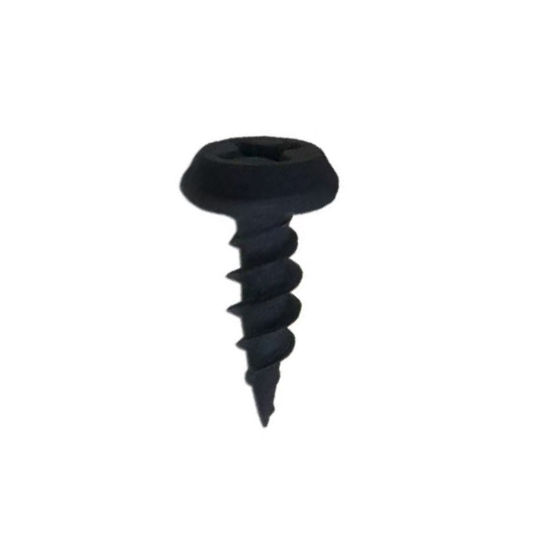 Black short wall screw