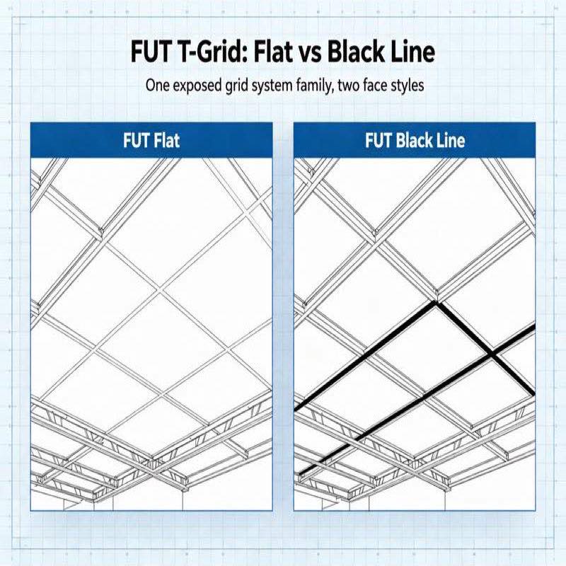 FUT T Grid flat and black line face style comparison