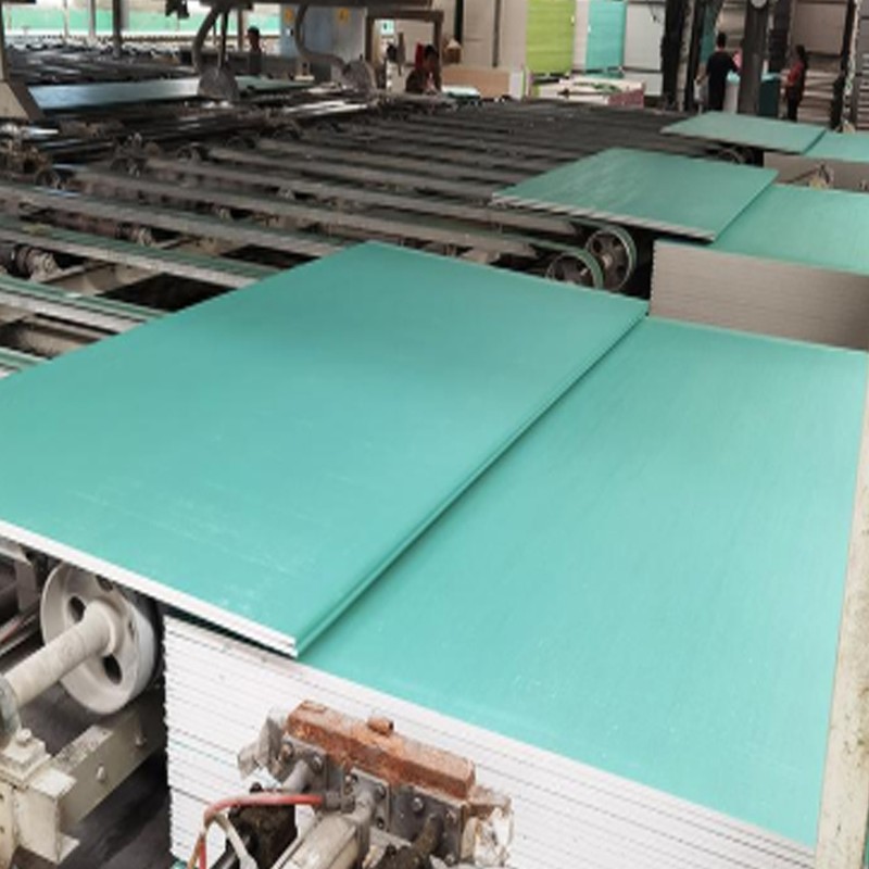 Green gypsum board production