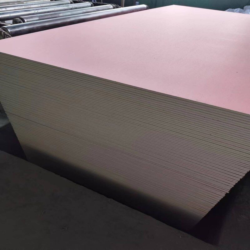 Pink gypsum board stack